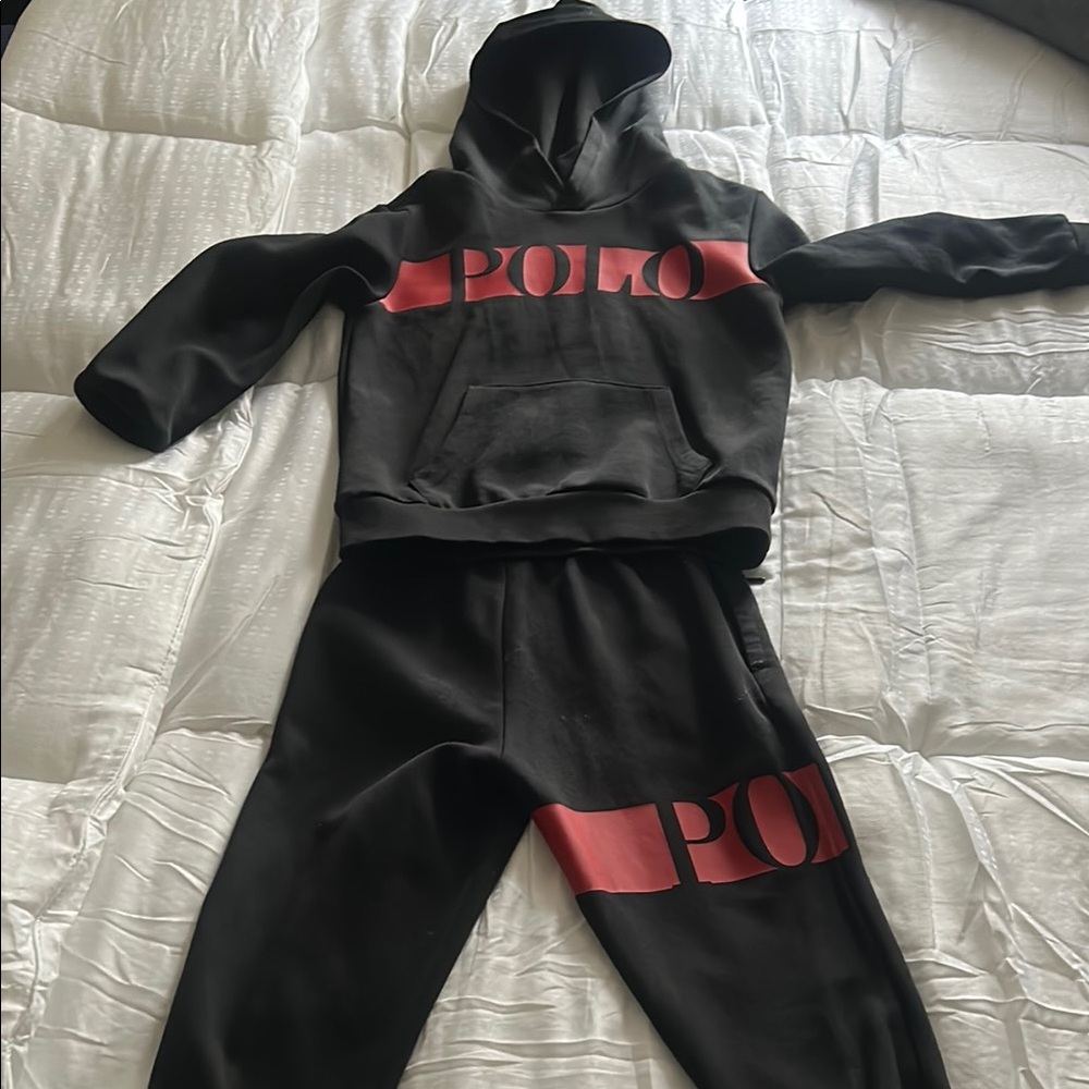 Polo by Ralph Lauren Black and Red Matching Set